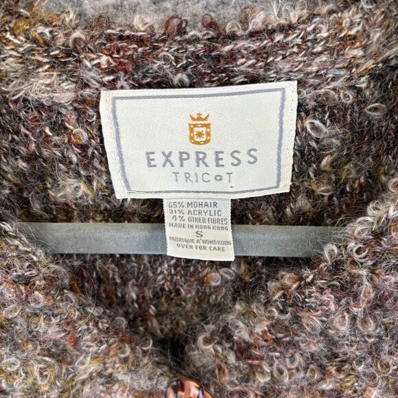 Y2k Express Tricot Cardigan Small Mohair Lagenlook Boho Artsy Cabin Chunky Cozy - Picture 6 of 10